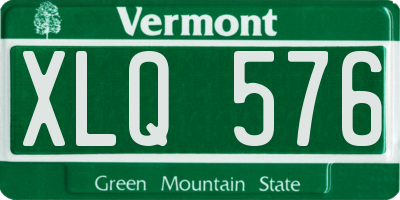 VT license plate XLQ576