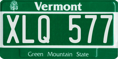 VT license plate XLQ577
