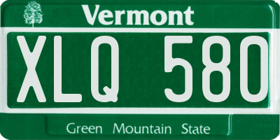 VT license plate XLQ580