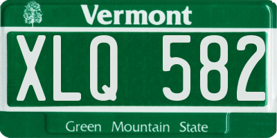 VT license plate XLQ582