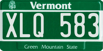 VT license plate XLQ583