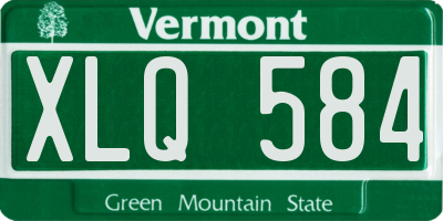 VT license plate XLQ584