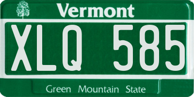VT license plate XLQ585
