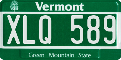 VT license plate XLQ589