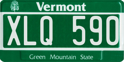 VT license plate XLQ590