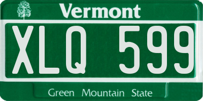 VT license plate XLQ599