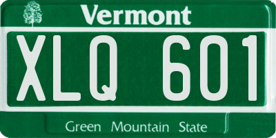 VT license plate XLQ601
