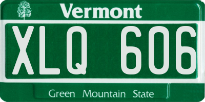 VT license plate XLQ606