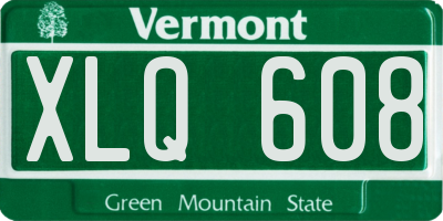 VT license plate XLQ608