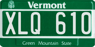 VT license plate XLQ610