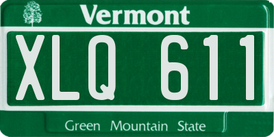 VT license plate XLQ611