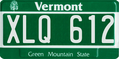VT license plate XLQ612