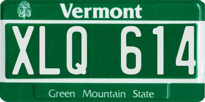 VT license plate XLQ614