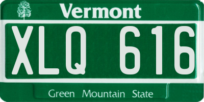 VT license plate XLQ616