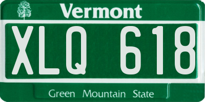 VT license plate XLQ618