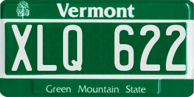 VT license plate XLQ622