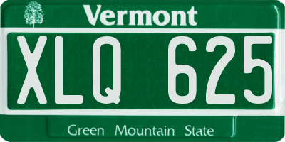 VT license plate XLQ625
