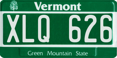 VT license plate XLQ626