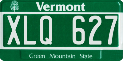 VT license plate XLQ627