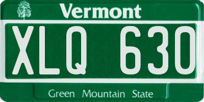 VT license plate XLQ630