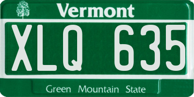 VT license plate XLQ635
