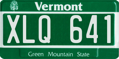 VT license plate XLQ641