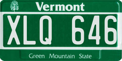 VT license plate XLQ646