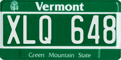 VT license plate XLQ648