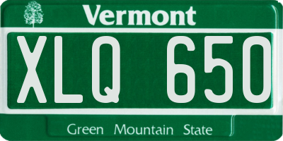 VT license plate XLQ650