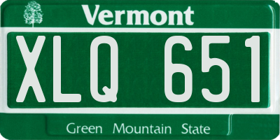 VT license plate XLQ651