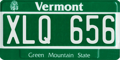 VT license plate XLQ656