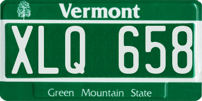 VT license plate XLQ658
