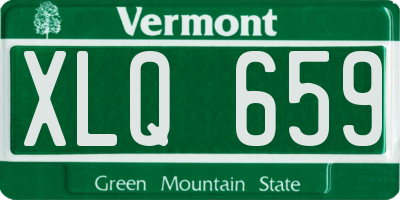 VT license plate XLQ659