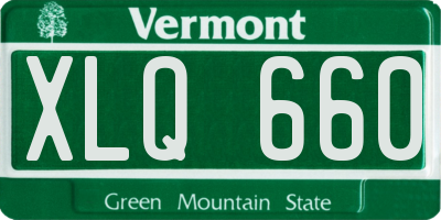 VT license plate XLQ660