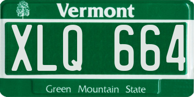 VT license plate XLQ664