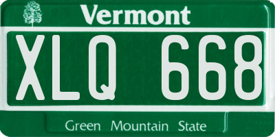 VT license plate XLQ668