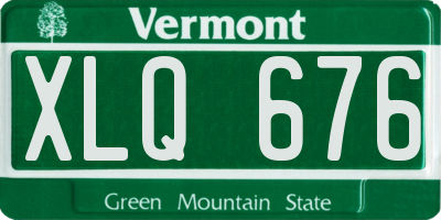 VT license plate XLQ676
