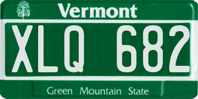 VT license plate XLQ682