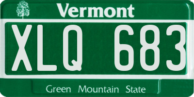 VT license plate XLQ683