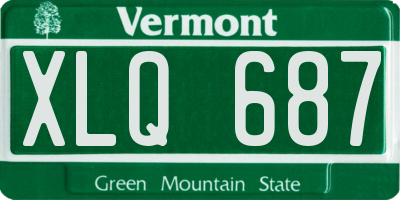 VT license plate XLQ687