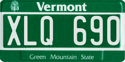 VT license plate XLQ690