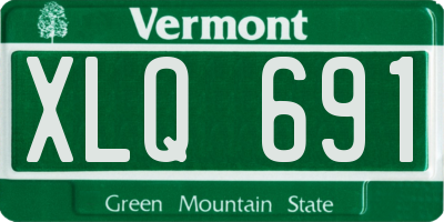 VT license plate XLQ691