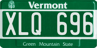 VT license plate XLQ696