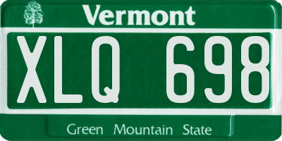 VT license plate XLQ698