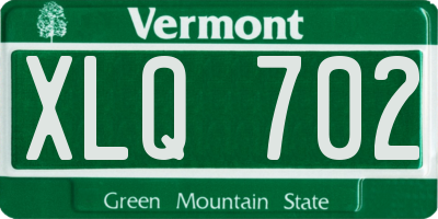 VT license plate XLQ702