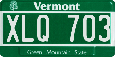 VT license plate XLQ703