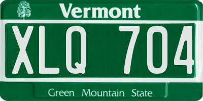 VT license plate XLQ704
