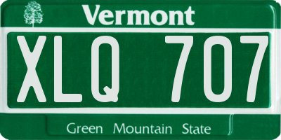VT license plate XLQ707