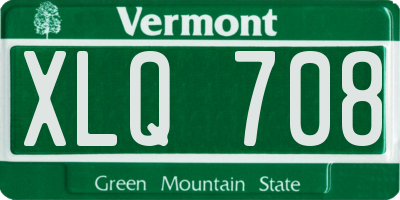 VT license plate XLQ708