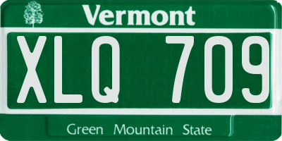 VT license plate XLQ709